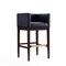 Manhattan Comfort Kingsley Barstool in Black and Dark Walnut, PK2 2-BS012-BK - alternate 6